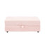 Fauteuil en velours côtelé 48,48 pouces avec tabouret de rangement - rose pour le confort de la chambre à coucher