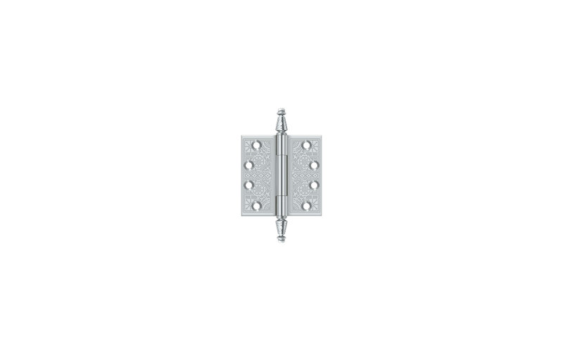 Deltana DSBP44U26 4" x 4" Square Hinges in Polished Chrome Pair, Polished Chrome