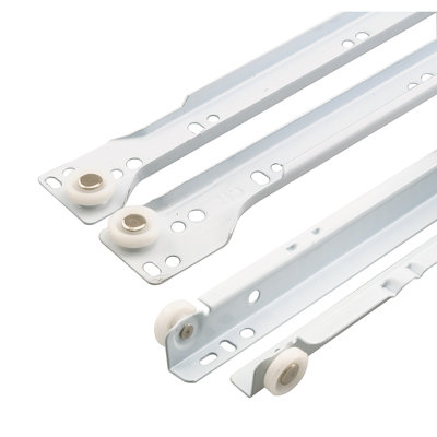 Prime-Line Bottom Mount RV and Mobile Home Drawer Slides, White (1 Set)