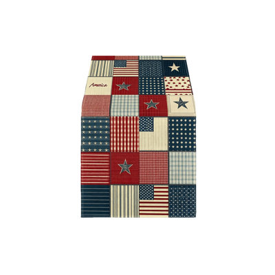 Patriotic Patchwork Table Runner America Starsed And Stripesed Linen Table Runner For 4th Of July Independence Day Home Decor