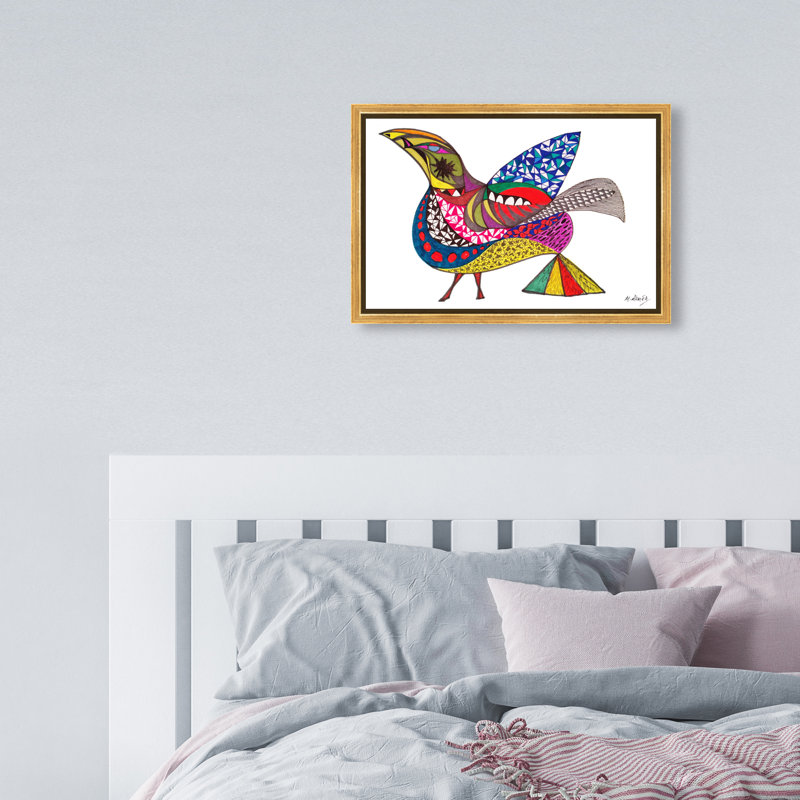 Manuel Roman - Bird Print by Oliver Gal, 17"H x 25"W, Gold Floater Frame