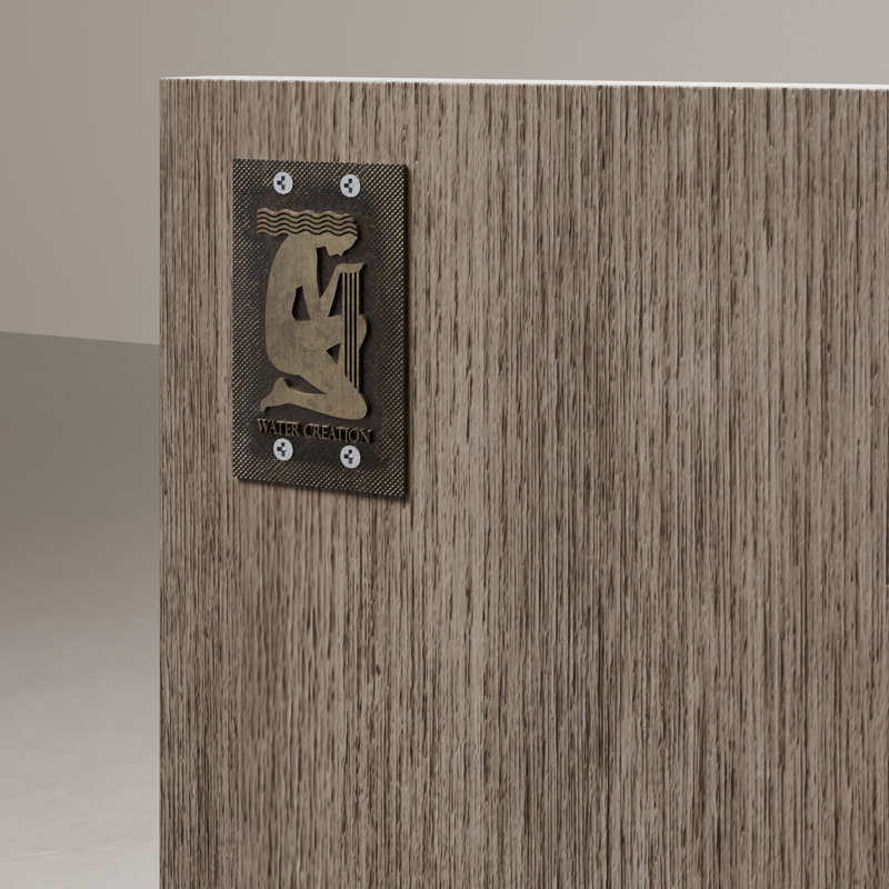 Ensemble de meuble-lavabo double 60 po Kamila, Or satiné