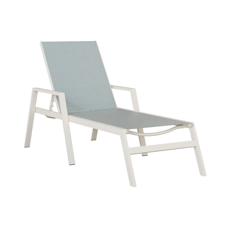 Méridienne Berlin Gardens Vida, Matte White, Bleu ciel