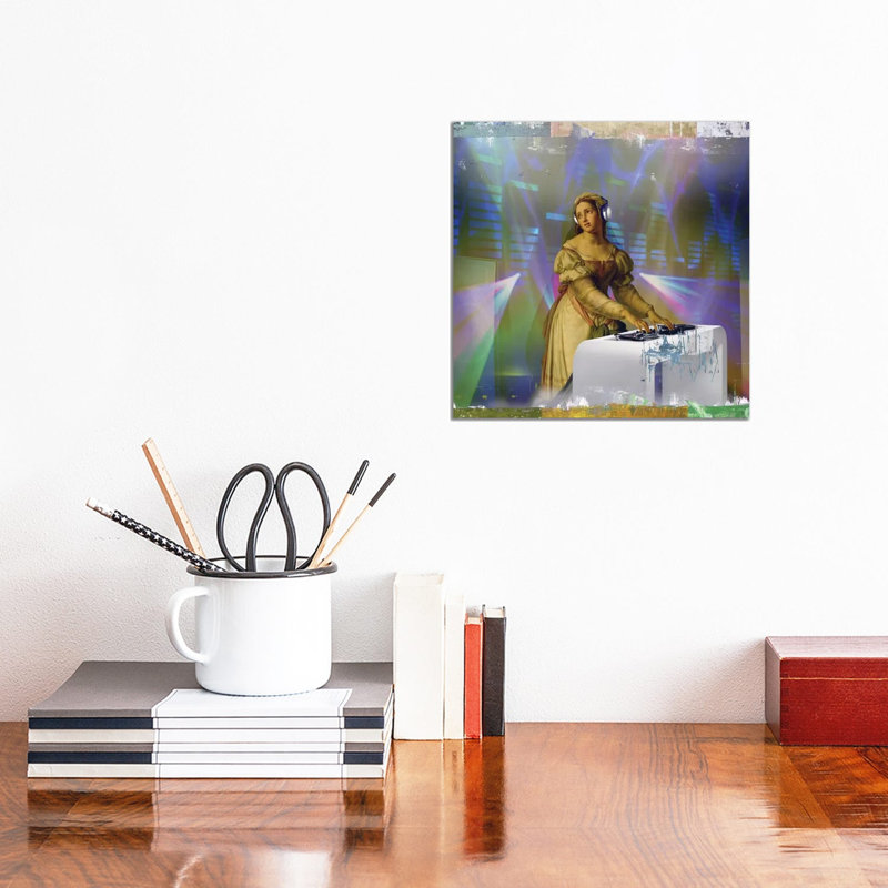 Dj by José Luis Guerrero - Wrapped Canvas Painting, 30.48 cm H x 30.48 cm W