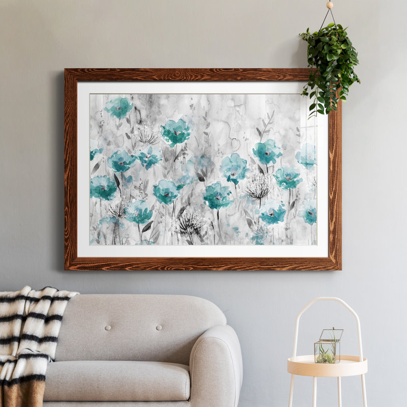 «Poppy Garden» - peinture encadrée, H 37,5 po x l 27,5 po x P 1,5 po, Cadre en érable