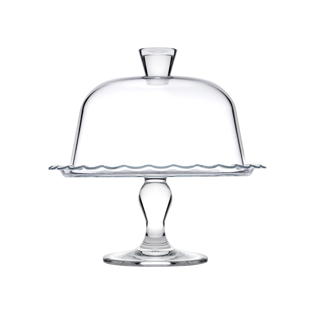 Excelsa Cake stand Patisserie glass 26x26x26 cm transparent