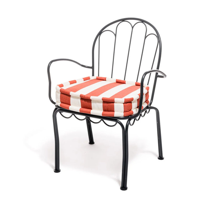 Al Fresco Outdoor Dining Chair, Red/White