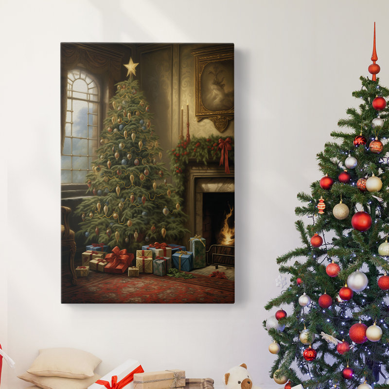 Art des Fêtes de Noël - toile tendue avec châssis, H 60 po x l 40 po