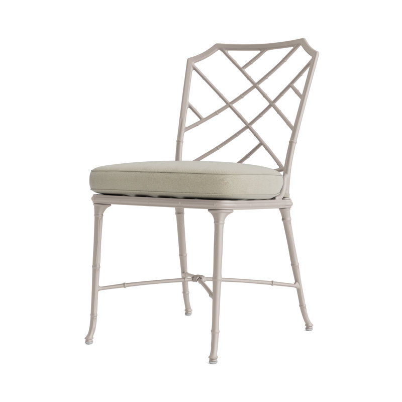 Calcutta Outdoor Dining Side Chair, Fusion Charcoal, Brown, Dove Smooth