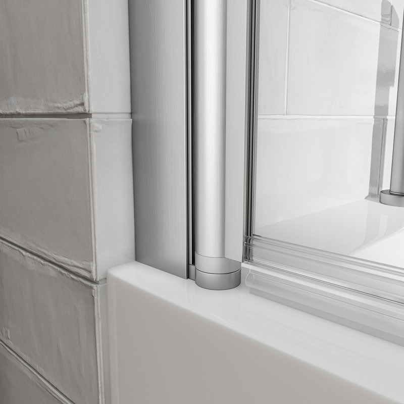 Porte de douche pivotante sans cadre à 180 ° de l 31 po x 32 po x H 55 po, verre trempé ANCC de 6 mm avec double couche Nano facile à nettoyer et anti-déflagrant, nickel brossé