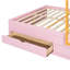 Structure de lit superposé pleine grandeur avec rangement de tiroir et petite armoire, solution pour chambre à coucher moderne-453452558