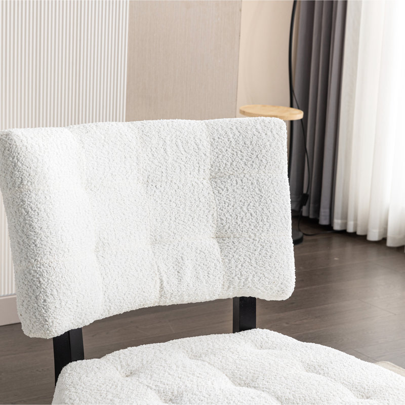 Chaise d'appoint Boucle, Blanc