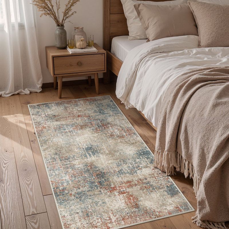 Abstract Machine Printed Area Rug, Rectangle 80 x 150 cm