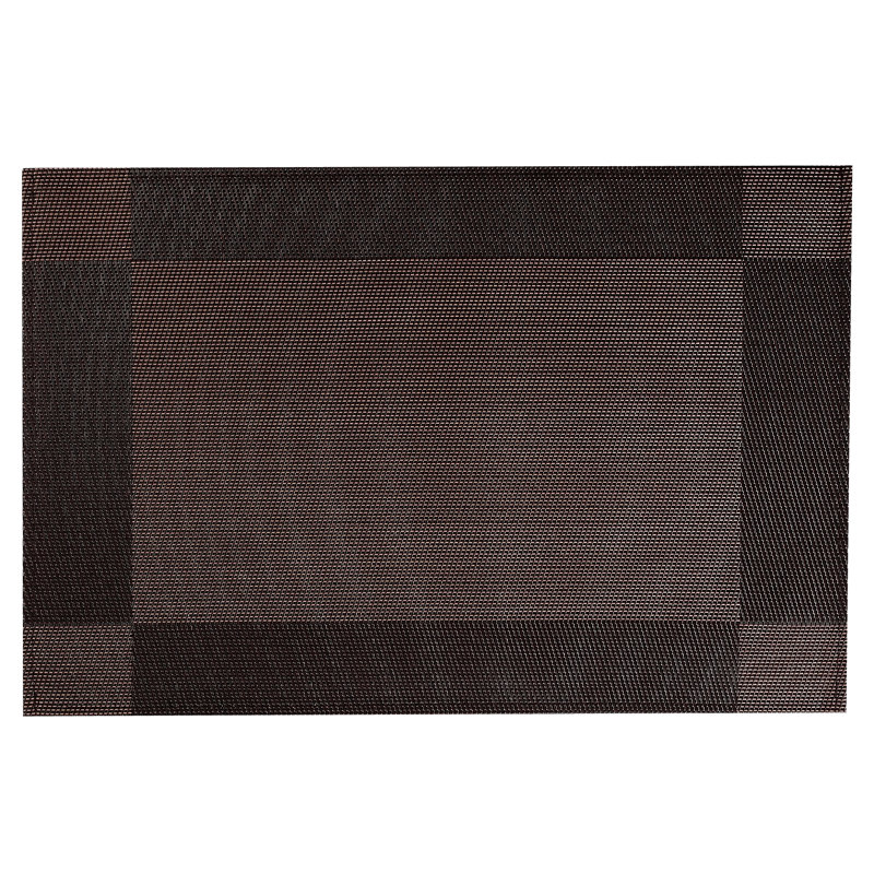 Ensemble de 12 napperons en vinyle, Brun