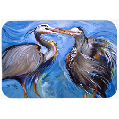 Caroline's Treasures Heron Love Glass Cutting Board