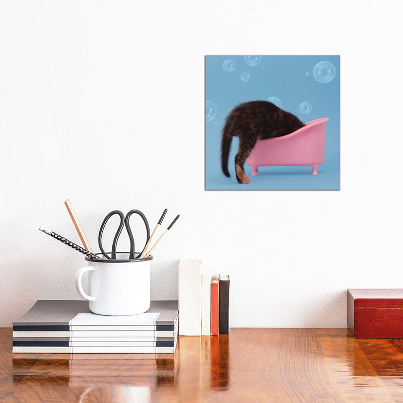 Bath Time by Pepino De Mar - Wrapped Canvas Print, 30.48 cm H x 30.48 cm W