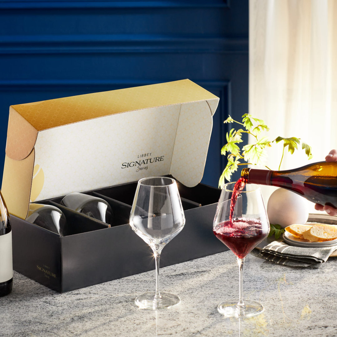 Signature-Greenwich Libbey Red Wine Glass Gift Set, 24 oz. (Set of 4) Libbey