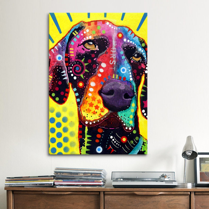 «German Short Hair Pointer», impression sur toile tendue, H 40 po x l 26 po x P 1,5 po, Toile tendue