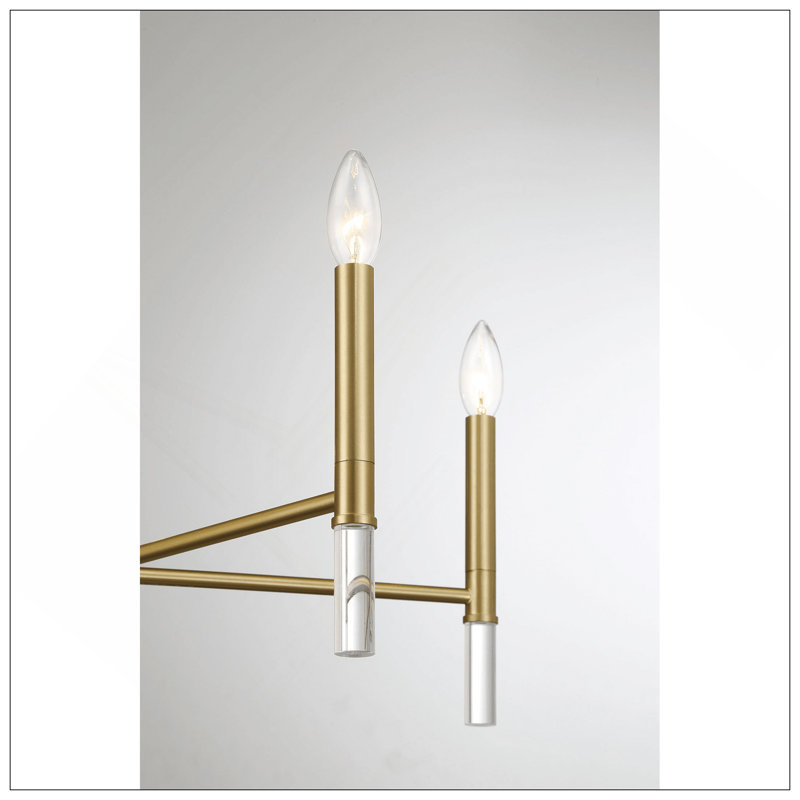 Courtyard Five Light Brass Candle Light Chandelier