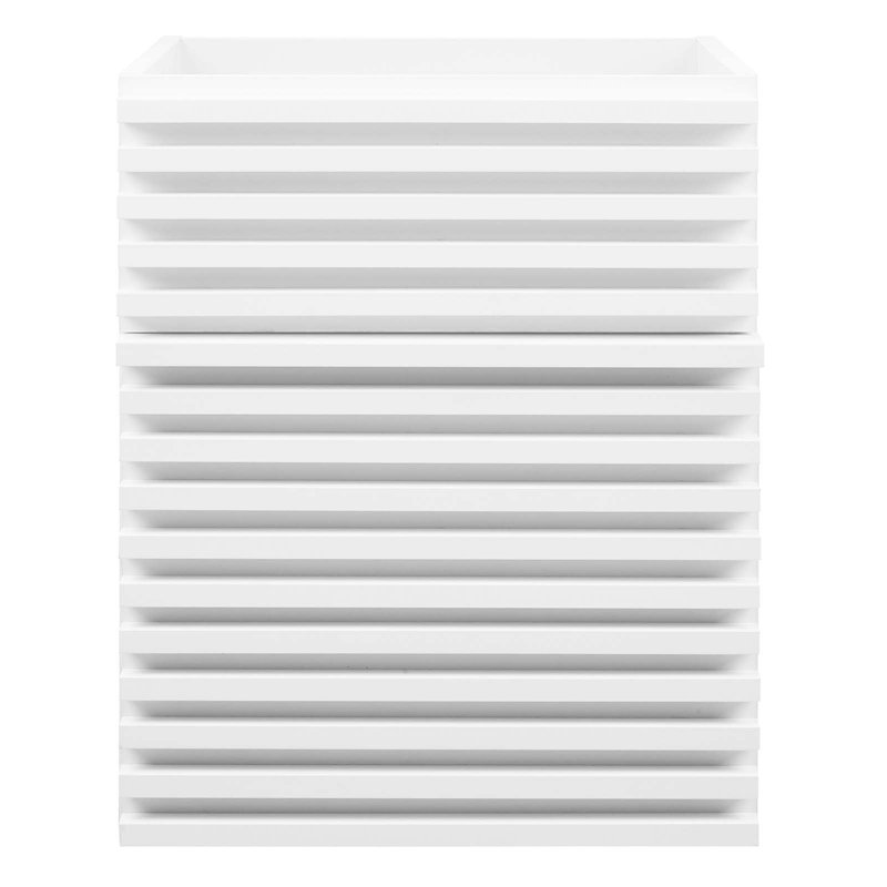 Base de meuble-lavabo mural simple 18 po Render, Blanc