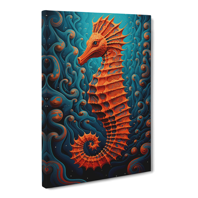 Seahorse Op - Print, 60cm H x 40cm W x 3cm D