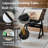 Adjustable Drafting Table – Black, Glass & Metal, Crank Height & Tilt, Storage Drawers