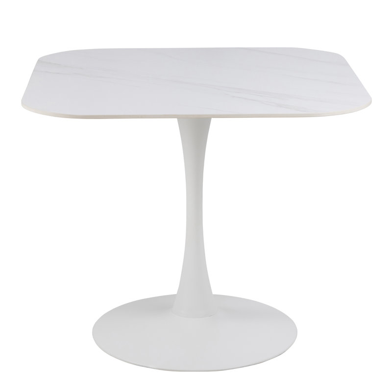 Ceramic Square Dining Table, White