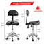 Tabouret roulant ergonomique réglable avec repose-pieds