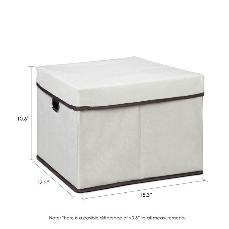 Rebrilliant Fabric Decorative Bin, Ivory