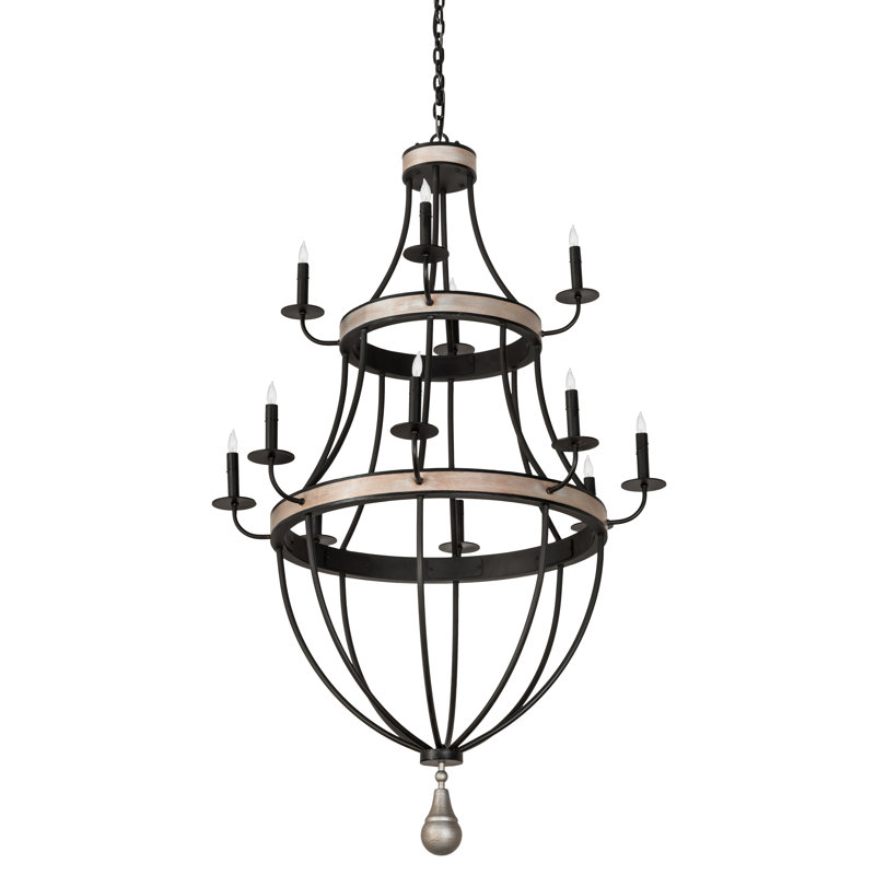 Lustre empire géométrique 12 lumières Ausma