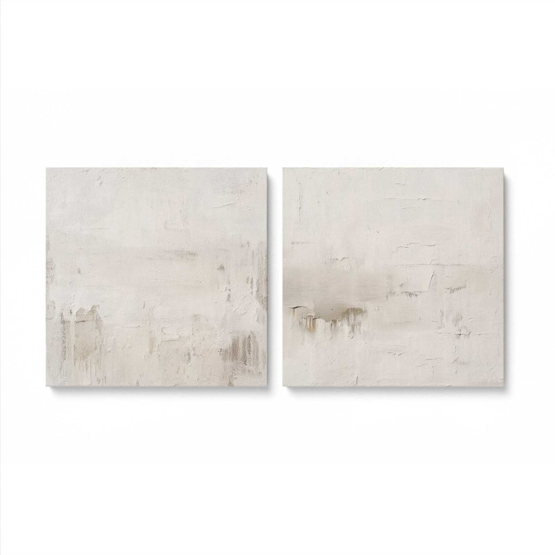Ensemble de 2 impressions «Whispered Stillness», 12 po x 12 po, Toile tendue