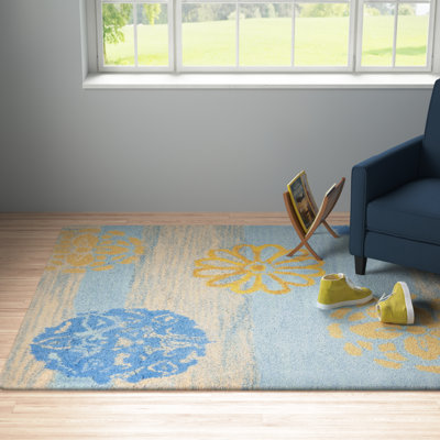 Chanler Hand-Tufted Wool Blue/Beige Area Rug