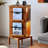 Cherry Wood Color Modern Solid wood rotating bookshelf