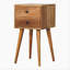 Mini table de chevet 2 tiroirs Oak-ish
