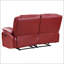 Ensemble de canapé inclinable rouge 2 pièces