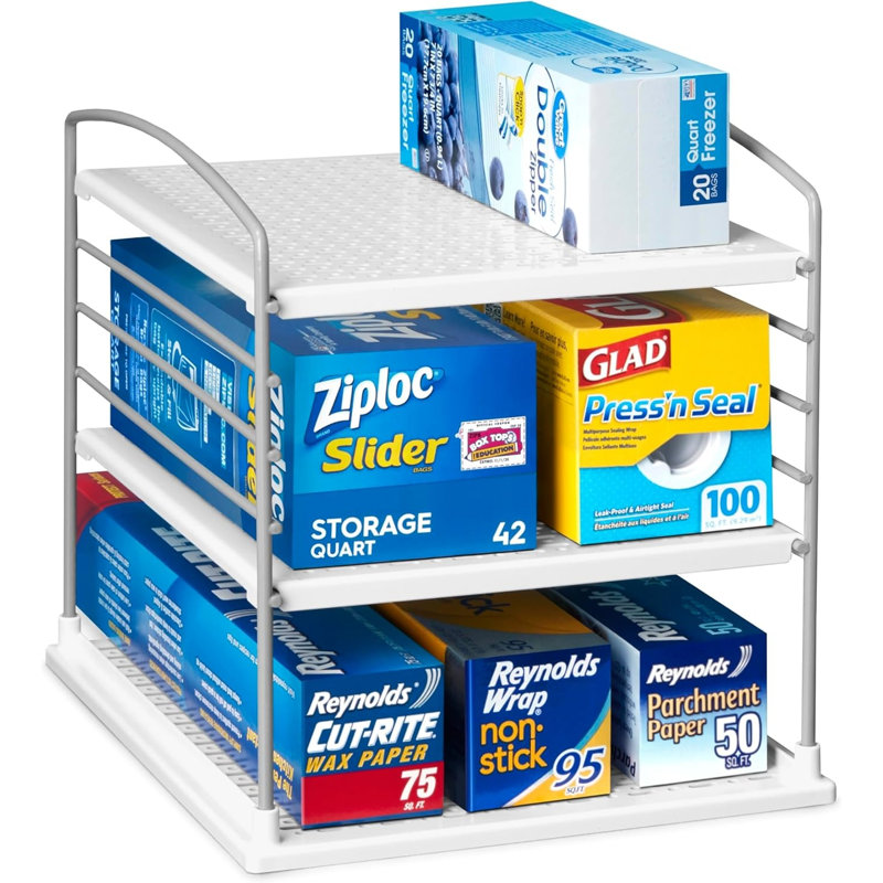 Organisateur de cuisine blanc réglable