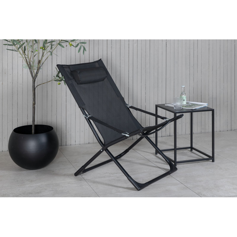 Navona Folding Zero Gravity Chair, Black
