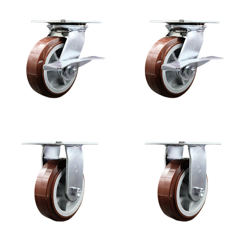 4 Piece Polyurethane Caster Set
