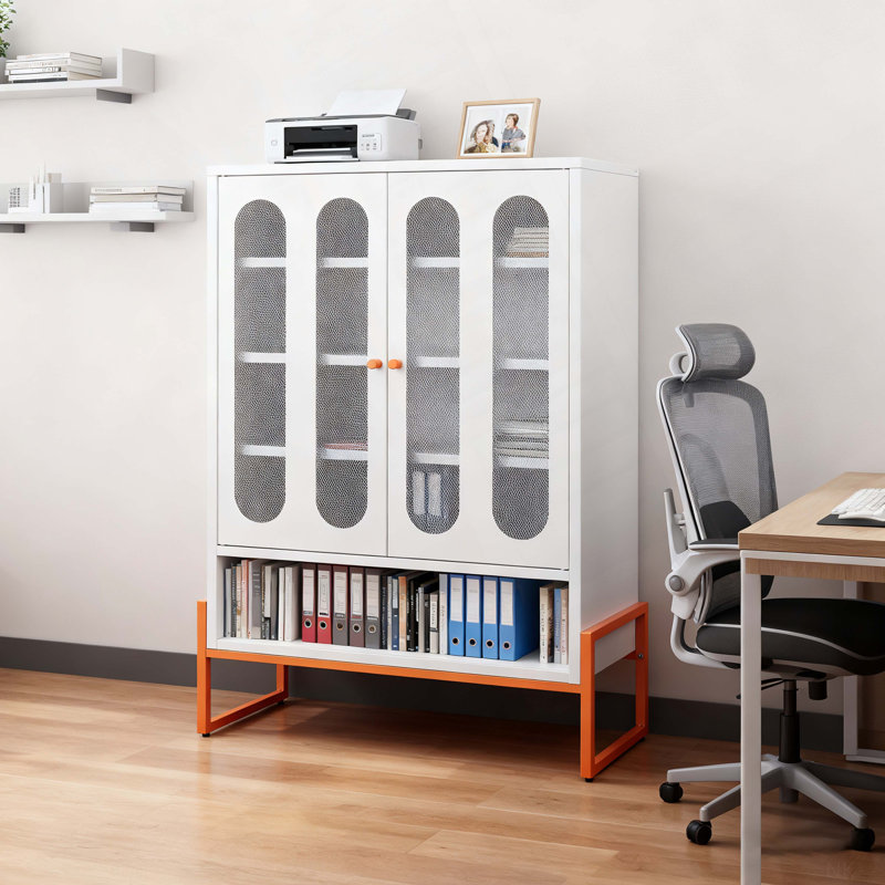 Armoire à chaussures à porte double avec tablettes réglables Modern Minimalist