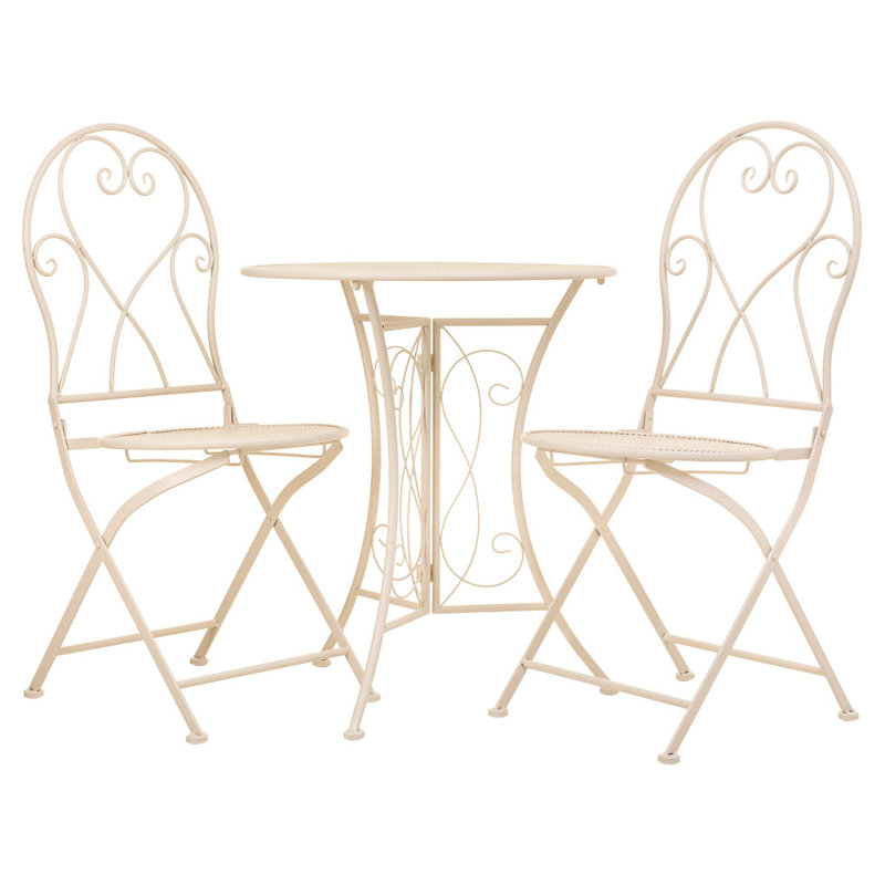 Deserey 2 - Person Patio Dining Set with Round Table