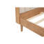 Grand lit en bois avec tête de lit tapissier de style piano, lit en bois avec cadre de lit renforcé, blé