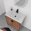 Meuble-lavabo moderne avec lavabo supérieur simple et 2 portes à fermeture douce