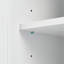 Grande armoire de rangement avec deux tiroirs pour salle de bain / bureau, blanc