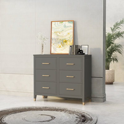 6 Drawer 105Cm W Double Dresser