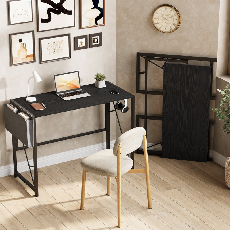 Grande table pliante en fer de haute qualité de type K, robuste et peu encombrante, Black