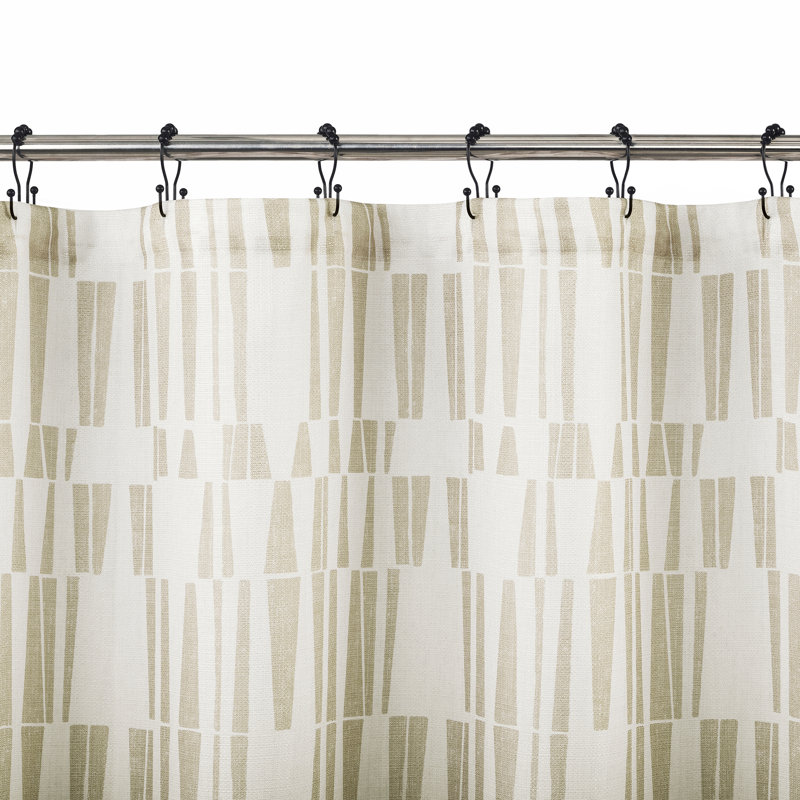 Indigo Road by Egypt Sherrod Ediz Geometric Blocks Buttonhole Shower Curtain