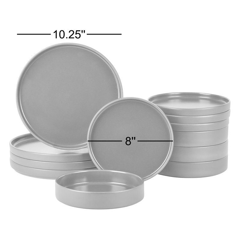 Service de vaisselle moderne de 22 pièces 222 Fifth Kaden - Service pour 4, ensemble d'assiettes et de bols, Blanc