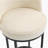 Counter Height Bar Stools Set Of 2, Modern Barrel Design With Backrest, Linen Upholstered For Kitchen Island Comfort And Style-340105601