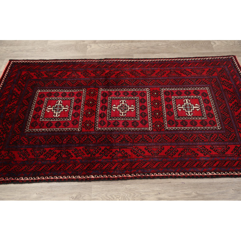 One-of-a-Kind 3'1" X 5'10" Wool Area Rug in Red