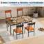 Ensemble de table de salle à manger 3 pièces, ensemble de table de cuisine pour 2 avec 2 chaises rembourrées en polyuréthane-1709460100
